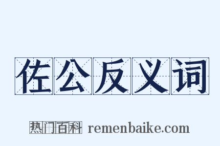 佐公反义词是什么意思的图片